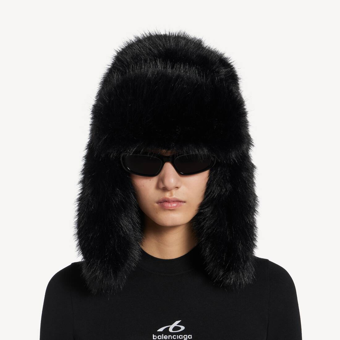 Women's Trapper Hat in Black | Balenciaga Republic Of Korea EN - Image 5