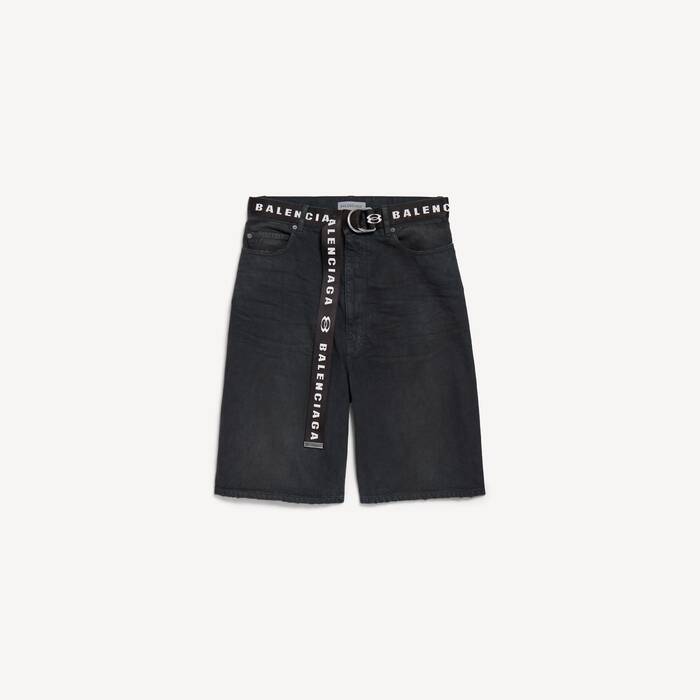 Shorts Con Cintura da Uomo in Nero - Uomo | Balenciaga Italia IT - Image 2