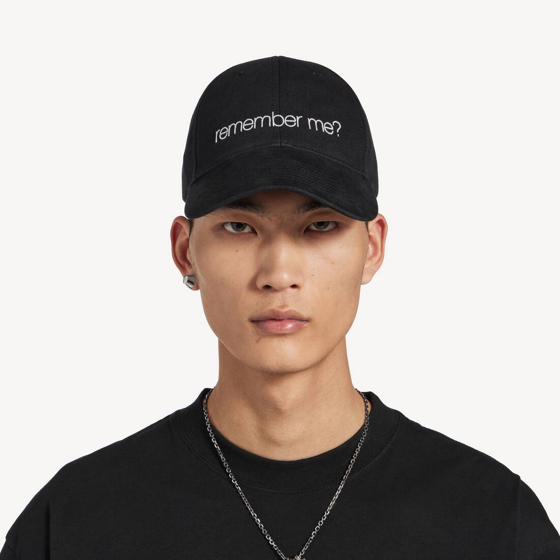 Men's Remember Me? Cap in Black | Balenciaga United States EN - Image 5