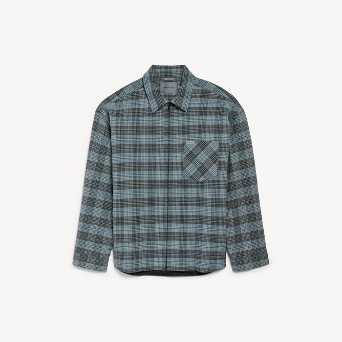 Surchemise Matelass&eacute;e pour Homme en Bleu - Homme | Balenciaga France FR - Image 2