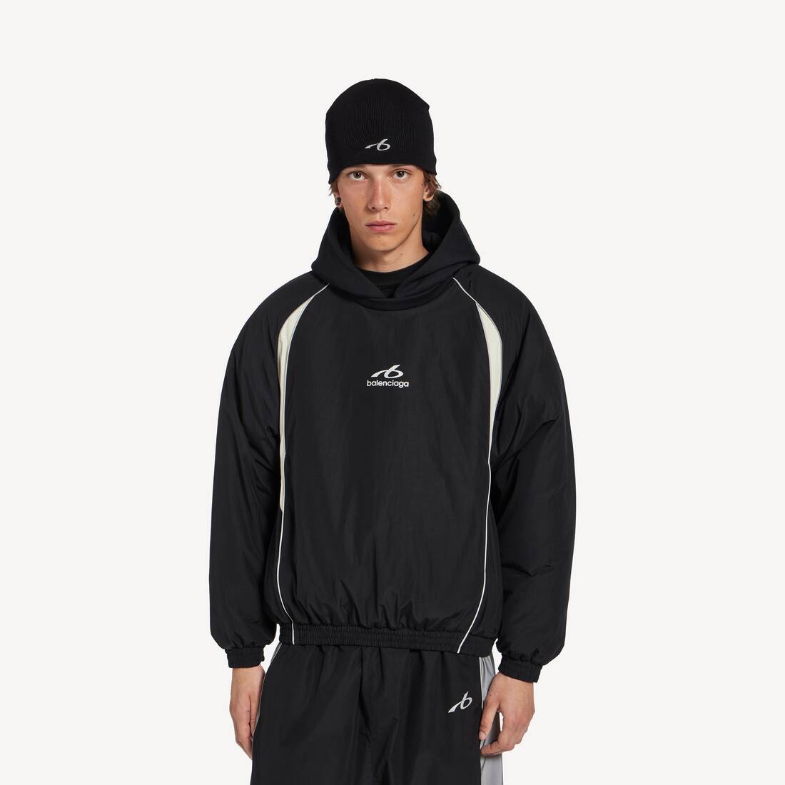 Men's Bodies Hybrid Zip-up Outerwear Hoodie in Black | Balenciaga United States EN - Image 5