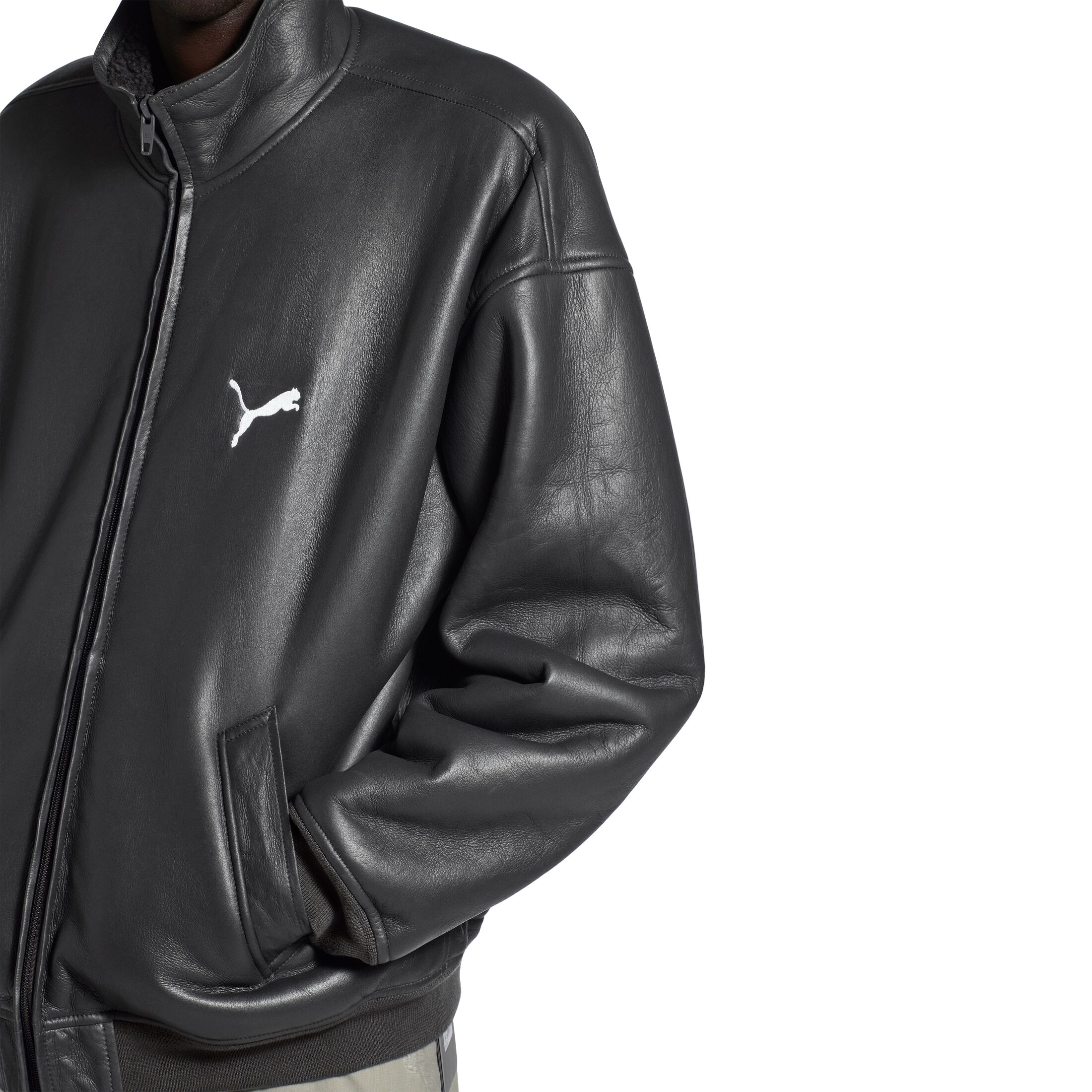 balenciaga i puma leather jacket