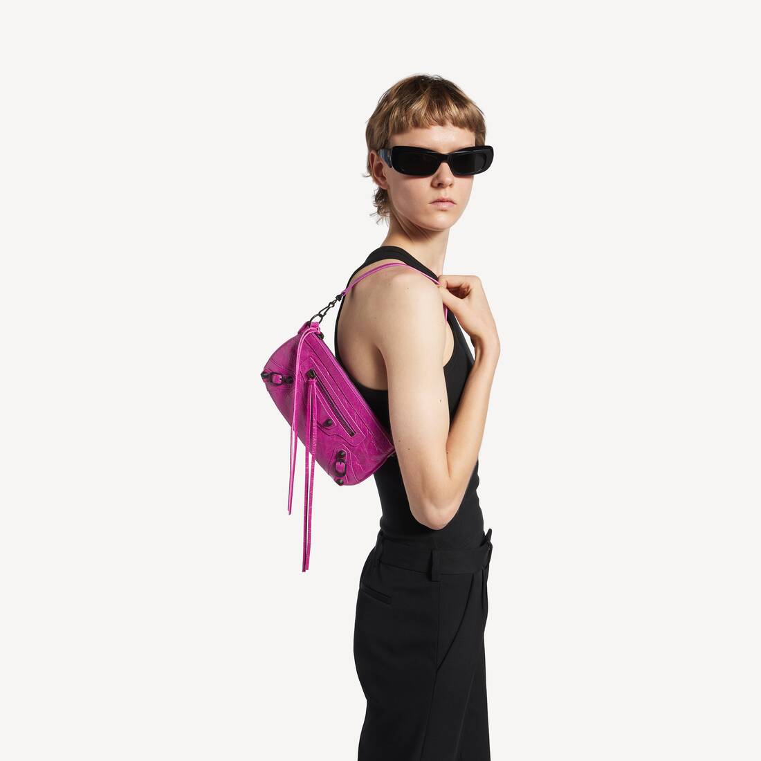 Pochette &Agrave; Bandouli&egrave;re Le City pour Femme en Azal&eacute;e | Balenciaga Belgique FR - Image 8