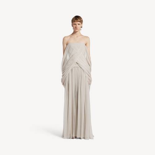 draped bustier dress