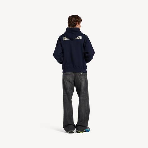 hoodie zipp&eacute; masking tape oversize 