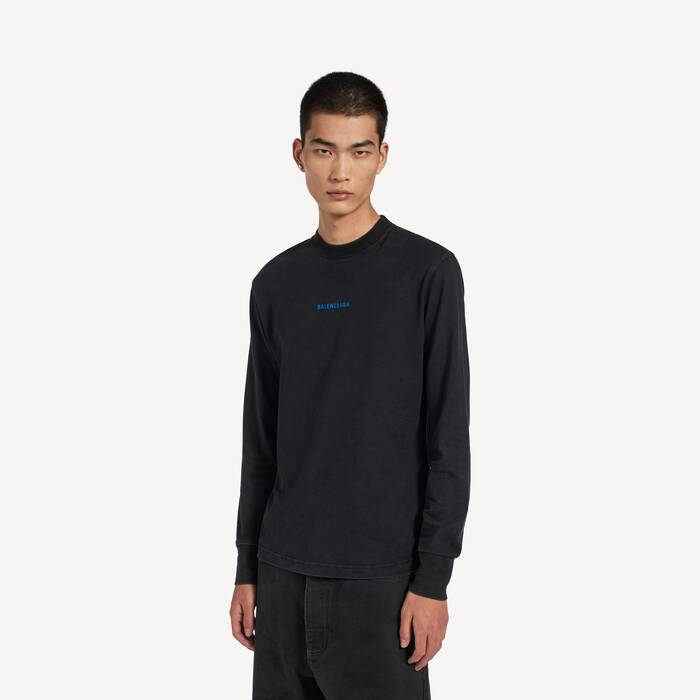 フェードブラック の メンズ Balenciaga Back ミディアムフィット ロングスリーブtシャツ - メンズ | Balenciaga 日本 JA - Image 1