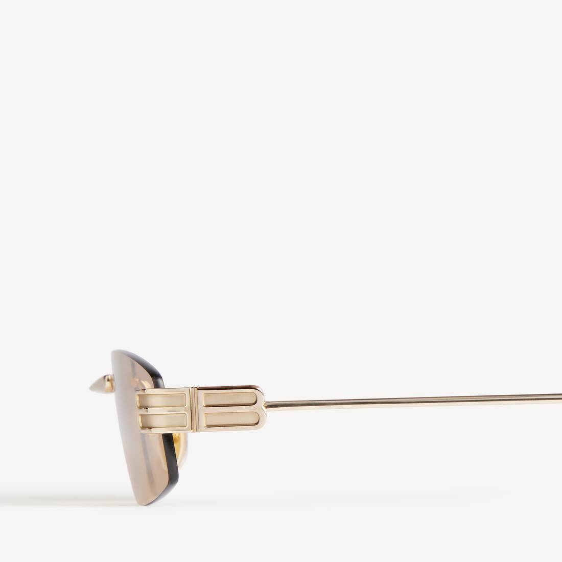 Femme's Lunettes De Soleil Rectangles S Gossip in Or Clair/marron | Balenciaga Canada FR - Image 5