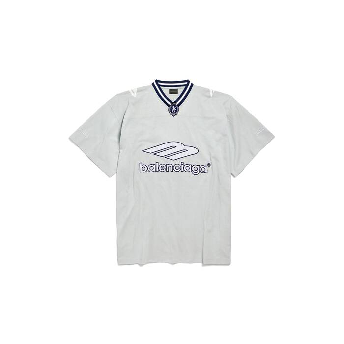 3b football v-neck t-shirt oversized
