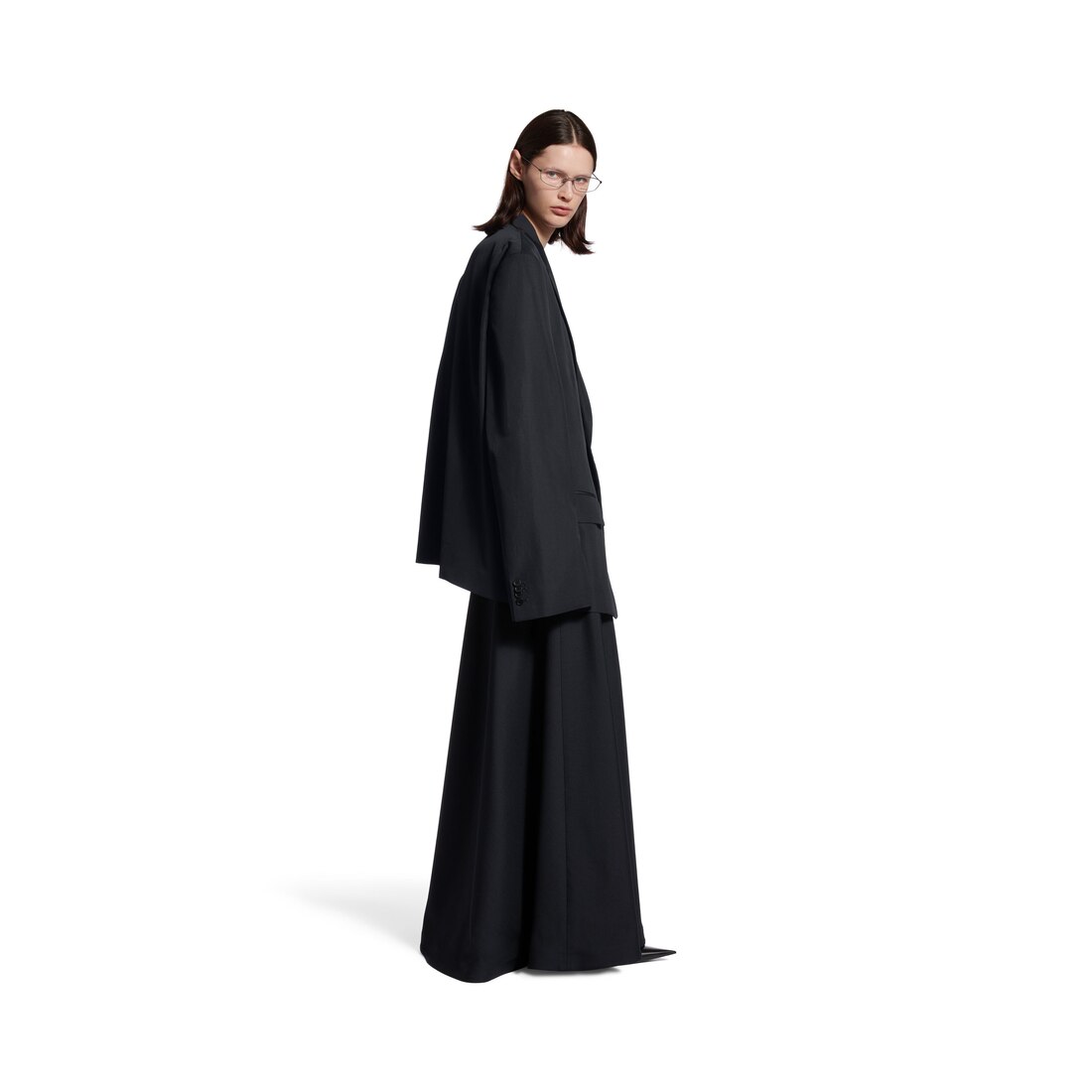 アウターその他 BALENCIAGA Woman Blazer Black 839295TRT01 1000 Balenciaga Black Barathe Oversize Cinched Blazer – LOZURI®