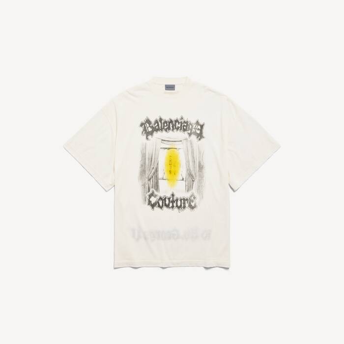 Women's Salon De Couture Shaped T-shirt in Cream - Women | Balenciaga Canada EN - Image 2