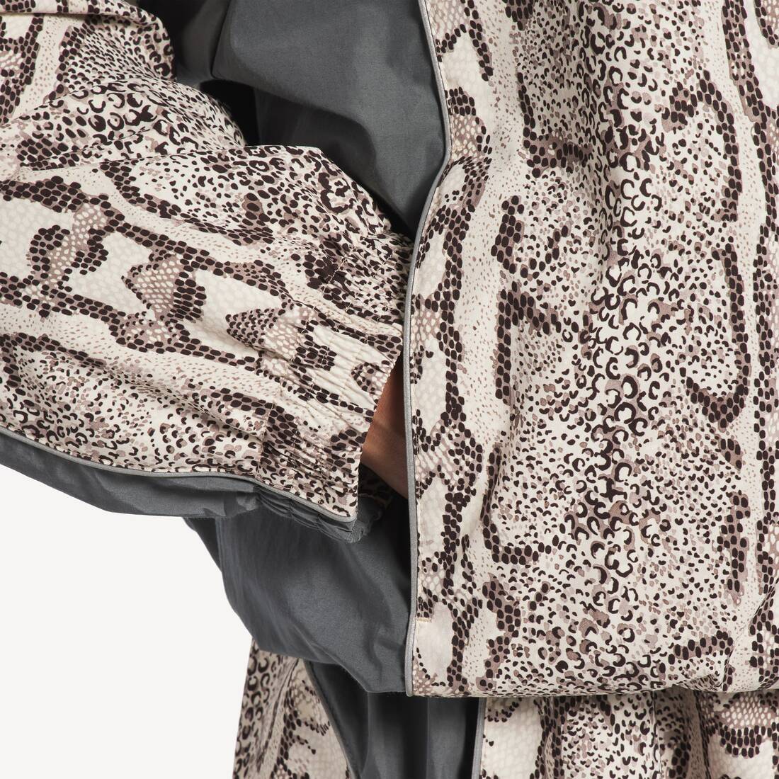 Women's Bodies Tracksuit Jacket in Ivory/brown | Balenciaga Australia EN - Image 6