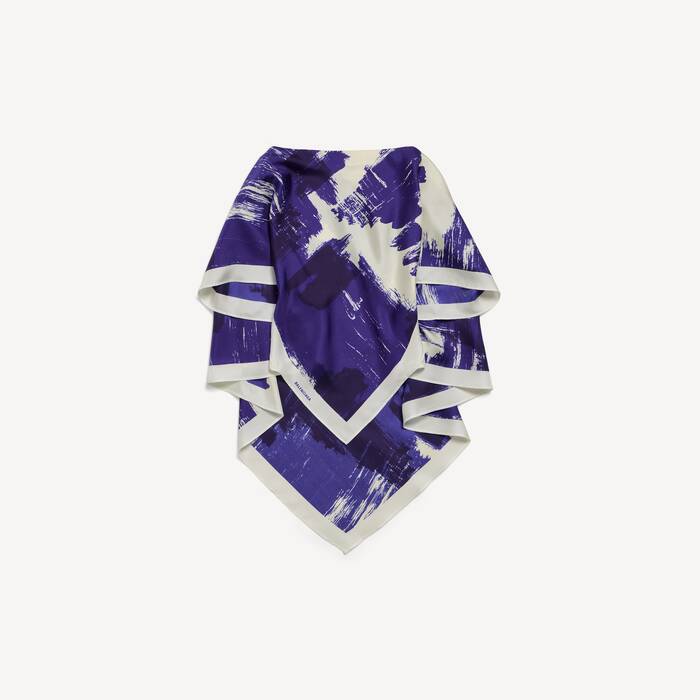 Paintbrush Cape-top f&uuml;r Damen in Blau - Damen | Balenciaga Deutschland DE - Image 2