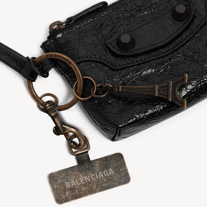 Women's Le City Phone Strap With Pouch in Black - Women | Balenciaga United Kingdom EN - Image 3