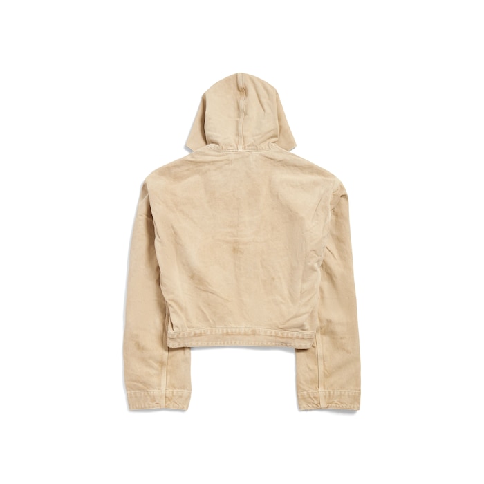 chaqueta con capucha cropped workwear