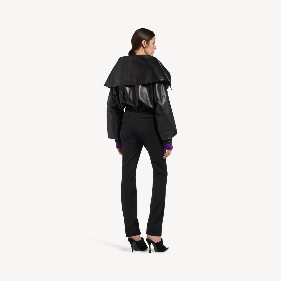 ブラック の ウィメンズ ラップカラーブルゾン  | Balenciaga 日本 JA - Image 4