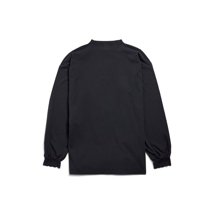 cursive langarm-t-shirt große passform