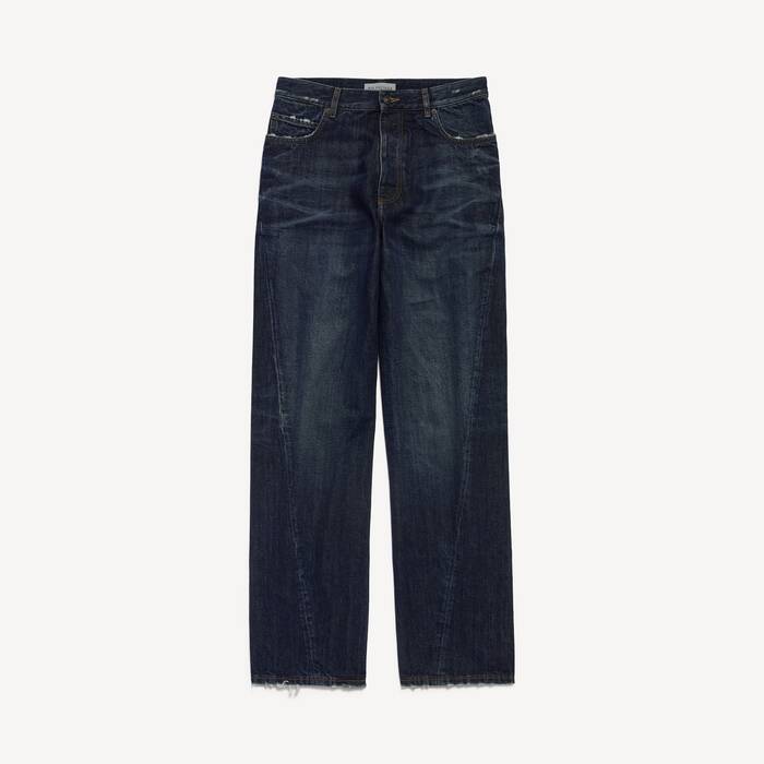 Women's Twisted Seam Jeans in Dark Blue - Women | Balenciaga Austria EN - Image 1