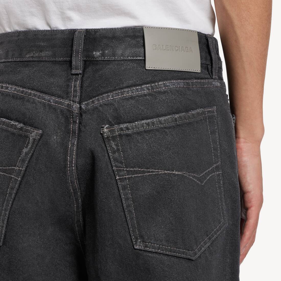Men's Regular Fit Jeans in Vintage Black | Balenciaga United Kingdom EN - Image 6