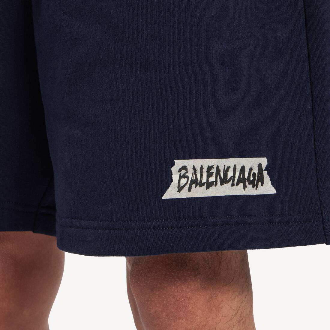 Short Masking Tape Fit Regular pour Homme en Bleu Marine | Balenciaga Suisse FR - Image 6