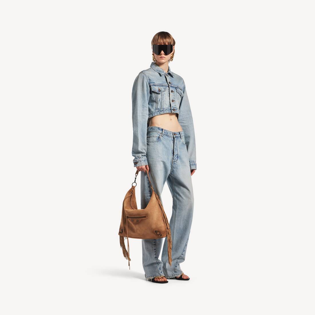 Sac Hobo Le City Moyen pour Femme en Camel | Balenciaga France FR - Image 7