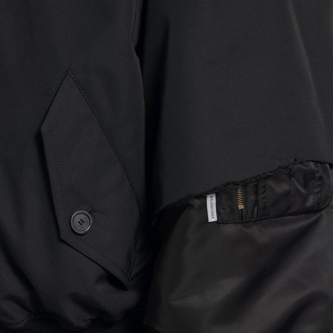 Men's Hybrid Harrington Jacket in Black | Balenciaga Qatar EN - Image 6