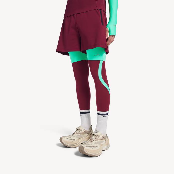 Men's Techwear Shorts in Burgundy/aqua - Men | Balenciaga Netherlands EN - Image 3