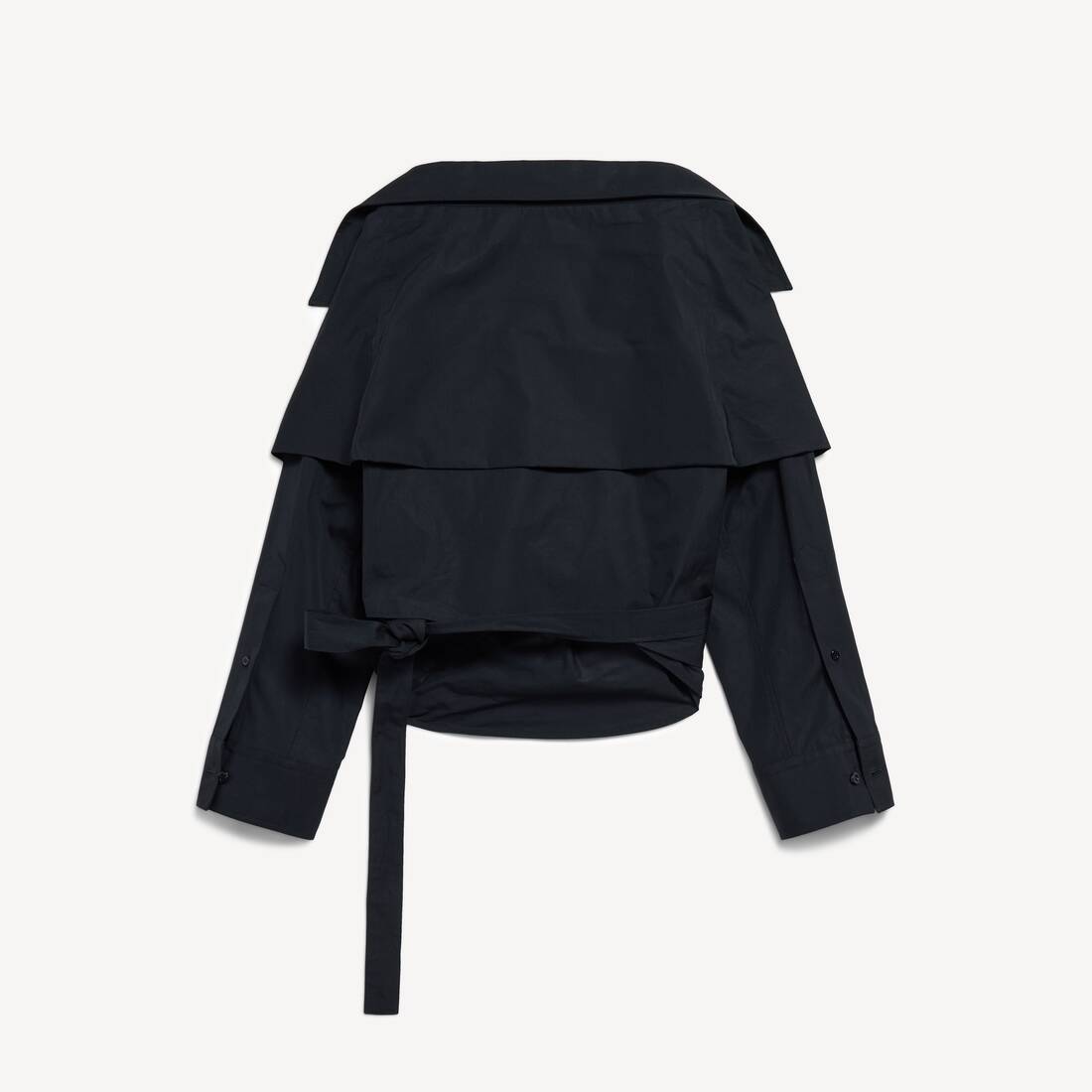 Camisa Envolvente Con Hombros Descubiertos para Mujer en Negro | Balenciaga Espa&ntilde;a ES - Image 2