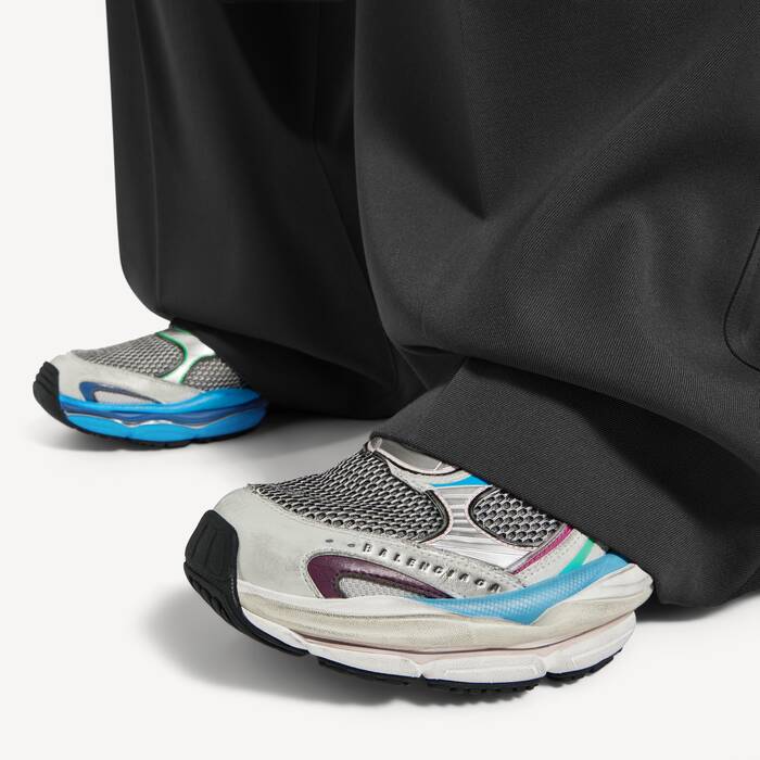 Men's D'orsay Sneaker in Grey/blue/yellow - Men | Balenciaga United States EN - Image 3