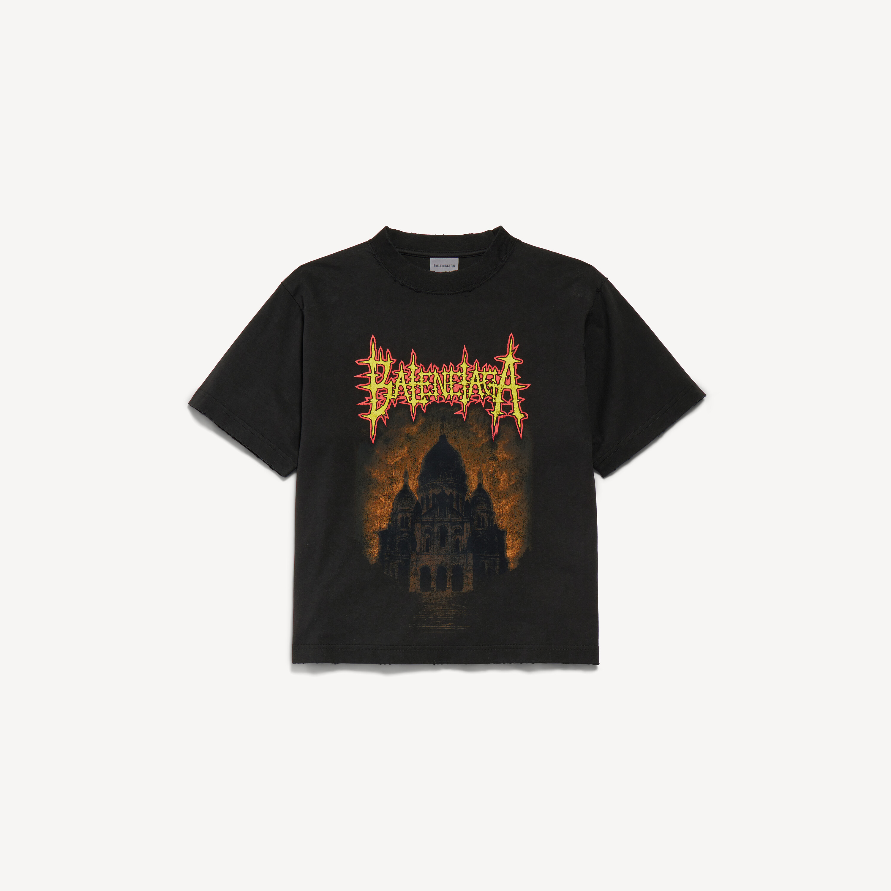 Women's Balenciaga Sacré Cœur Medium Fit T-shirt in Black
