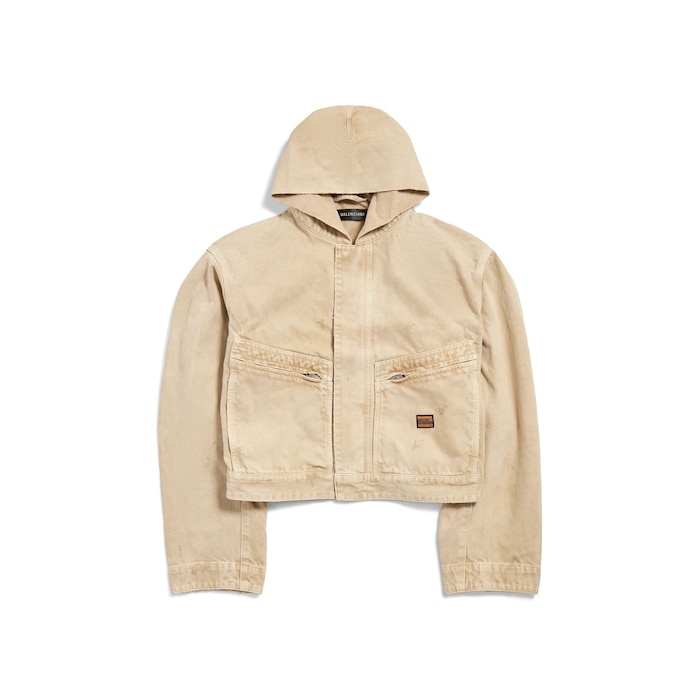 chaqueta con capucha cropped workwear