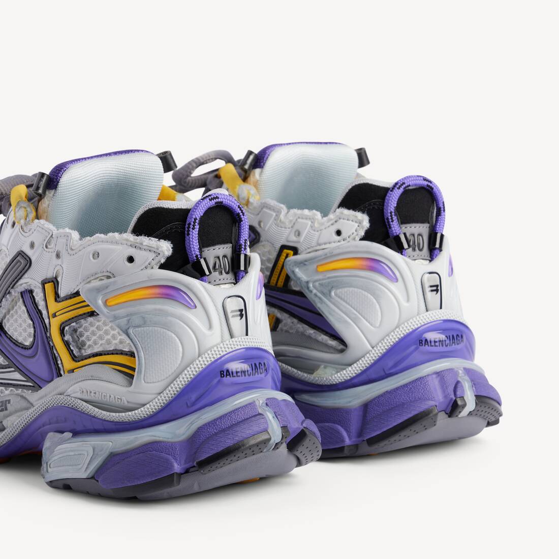 Zapatillas Runner para Hombre en Violeta/naranja/gris | Balenciaga Estados Unidos ES - Image 3