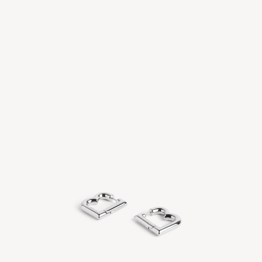 Pendientes B Xs para Mujer en Plateado Brillante | Balenciaga Espa&ntilde;a ES - Image 2