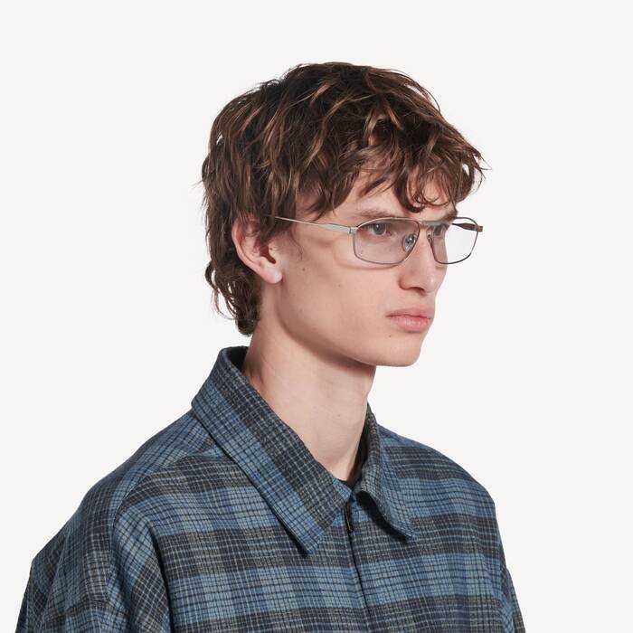 Men's Tag 3.0 D-frame Sunglasses  in Silver - Men | Balenciaga Slovakia (slovak Republic) EN - Image 3