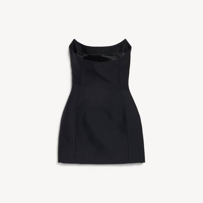 Mini-robe Bustier pour Femme en Noir - Femme | Balenciaga France FR - Image 2