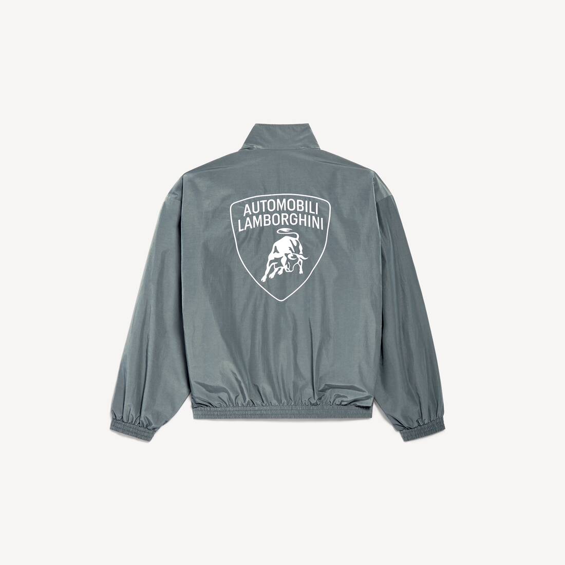 Men's Balenciaga I Automobili Lamborghini Tracksuit Jacket in Elephant Grey | Balenciaga Spain EN - Image 2