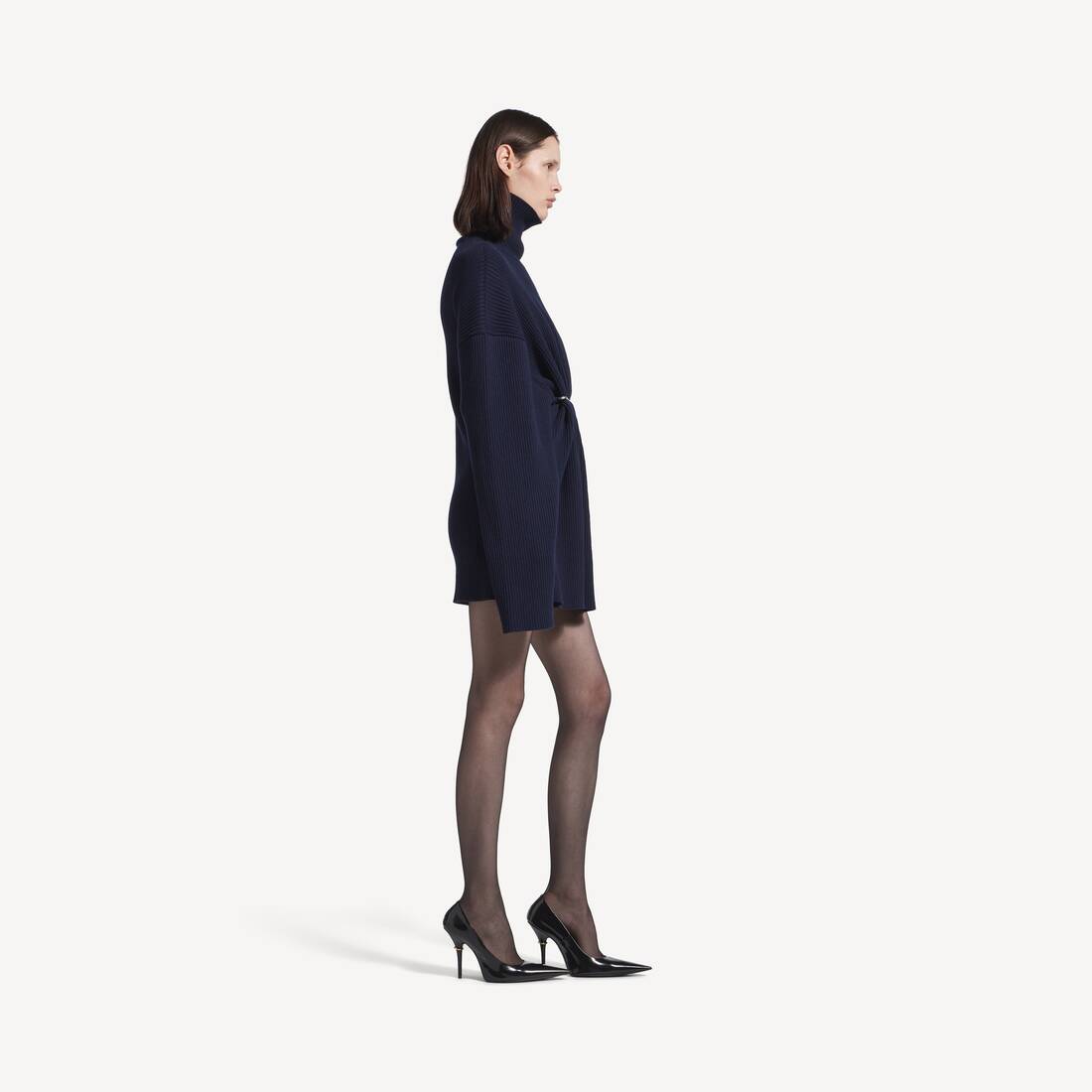 Pinched Minikleid f&uuml;r Damen in Marineblau | Balenciaga Deutschland DE - Image 3