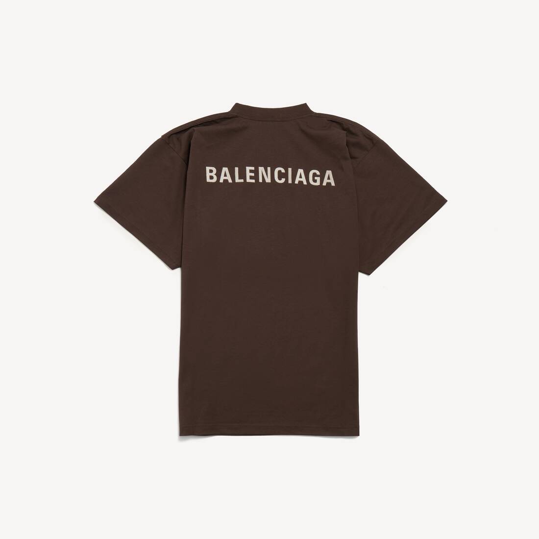 モカ の メンズ Balenciaga Back ミディアムフィット Tシャツ | Balenciaga 日本 JA - Image 2