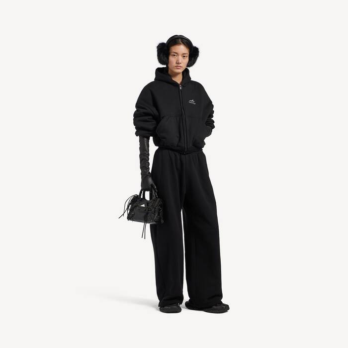 Pantal&oacute;n De Ch&aacute;ndal Barrel para Mujer en Negro - Mujer | Balenciaga Espa&ntilde;a ES - Image 1
