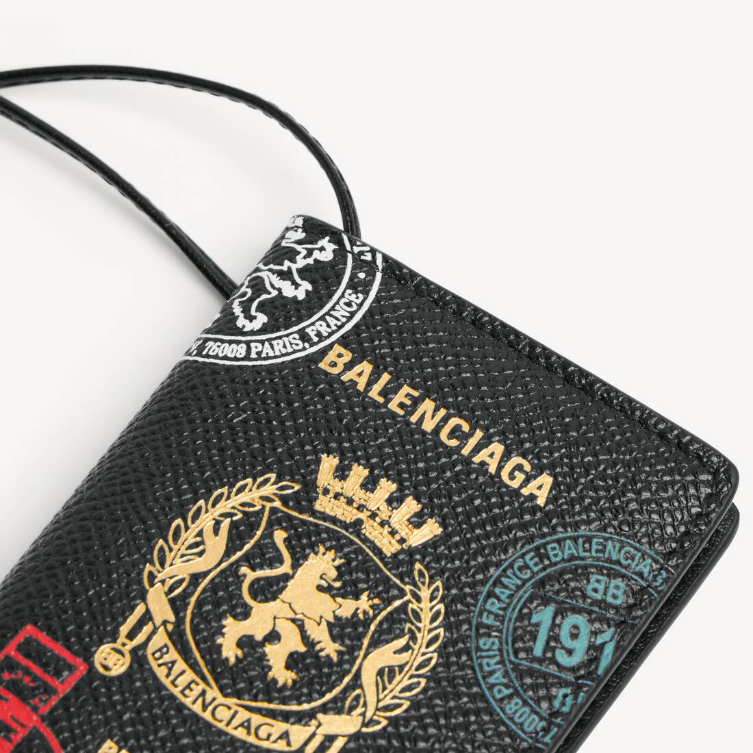 ブラック/マルチカラー の メンズ Passport カードホルダー チャーム | Balenciaga 日本 JA - Image 4