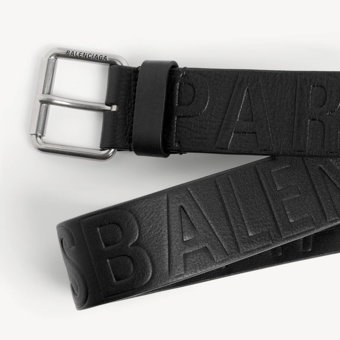 Ceinture Debossed Logo pour Homme en Noir | Balenciaga Belgique FR - Image 3