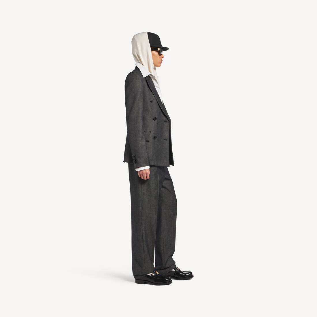 Women's Fitted Tailored Pants in Dark Navy | Balenciaga United States EN - Image 3