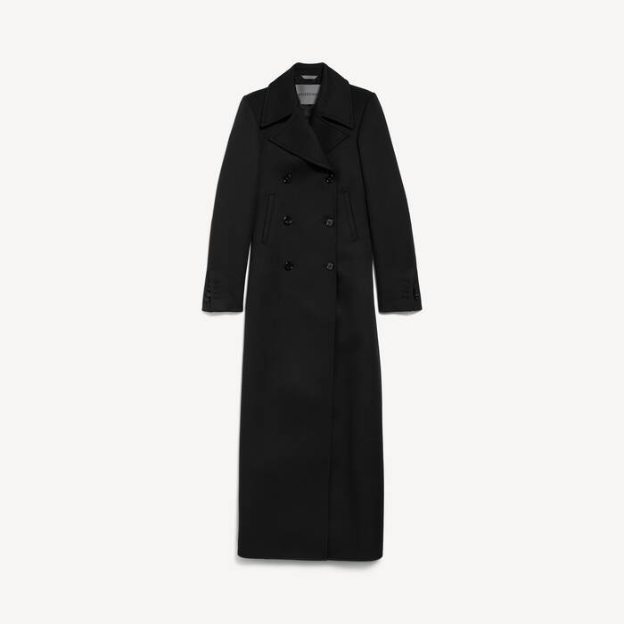 Women's Long Trench Coat in Black - Women | Balenciaga Taiwan Region EN - Image 2