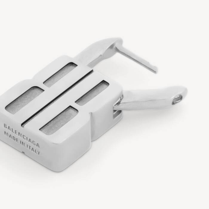 Pendientes Nano Lock para Mujer en Plateado - Mujer | Balenciaga Espa&ntilde;a ES - Image 3