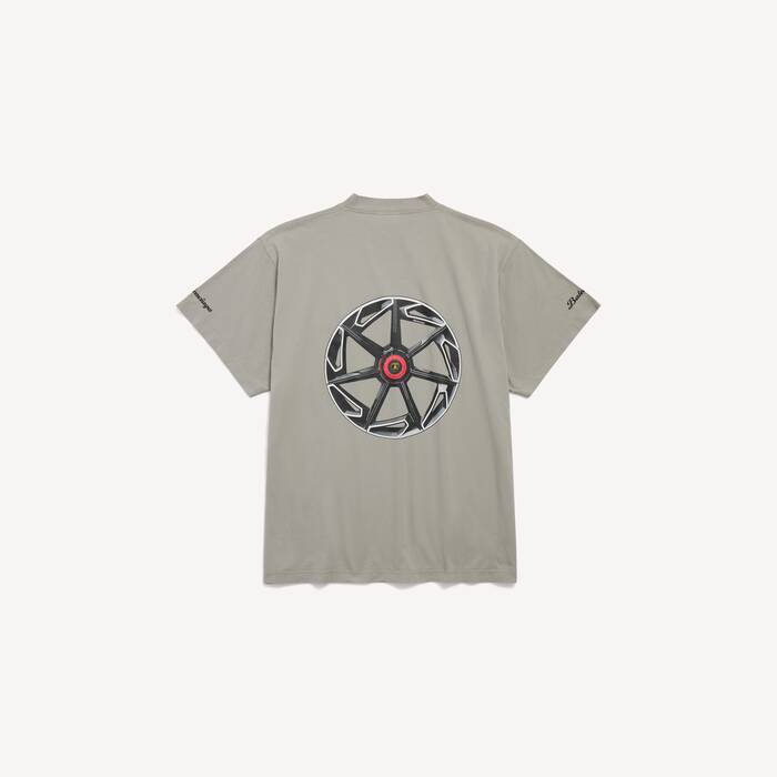 Balenciaga | Automobili Lamborghini Oversized-t-shirt f&uuml;r Herren in Balenciaga Grau - Herren | Balenciaga Deutschland DE - Image 2