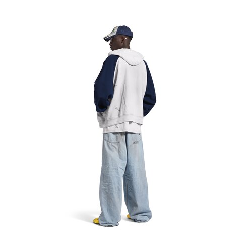 banana raglan oversized zip-up hoodie