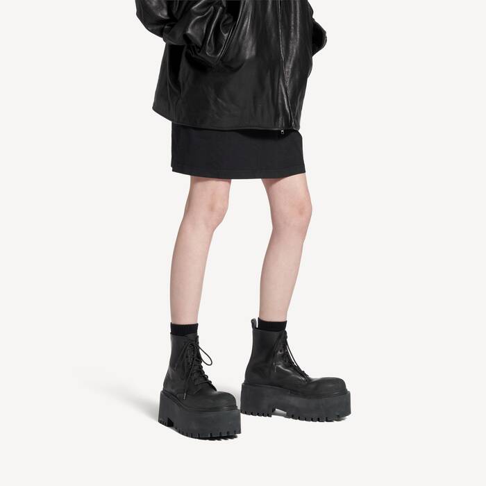 Women's Strike Platform Bootie in Black - Women | Balenciaga Netherlands EN - Image 3