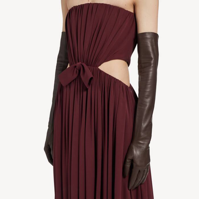 Women's Long Gloves in Cacao - Women | Balenciaga Canada EN - Image 2