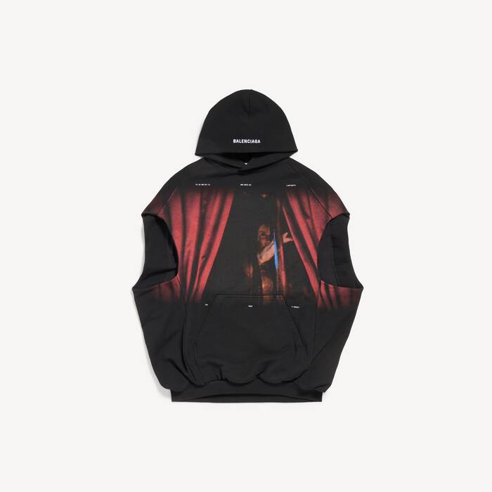 Women's You Want A Dance? Sleeveless Hoodie in Black - Women | Balenciaga Netherlands EN - Image 1