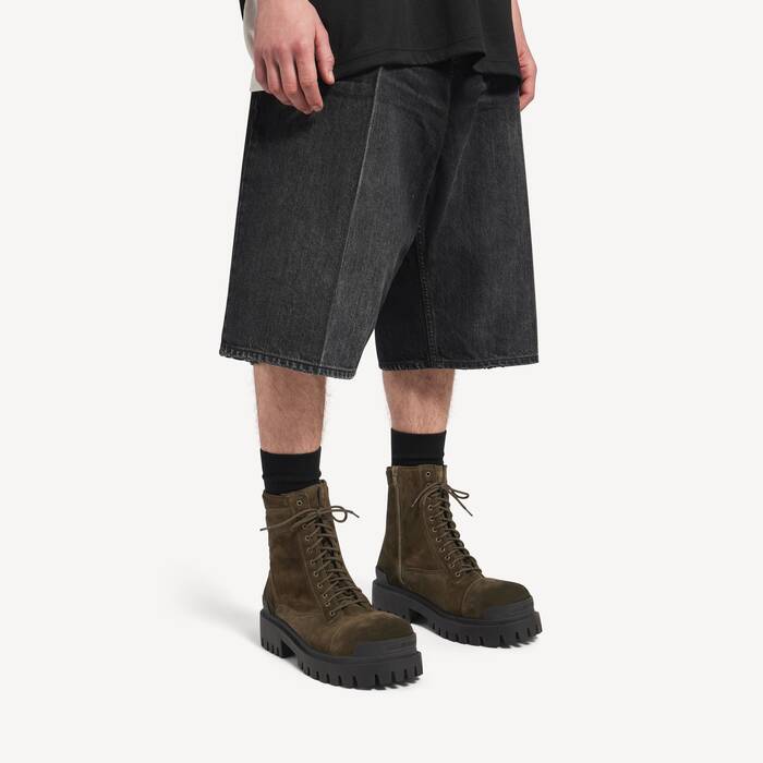 Men's Combat Strike Boot in Olive - Men | Balenciaga Australia EN - Image 2