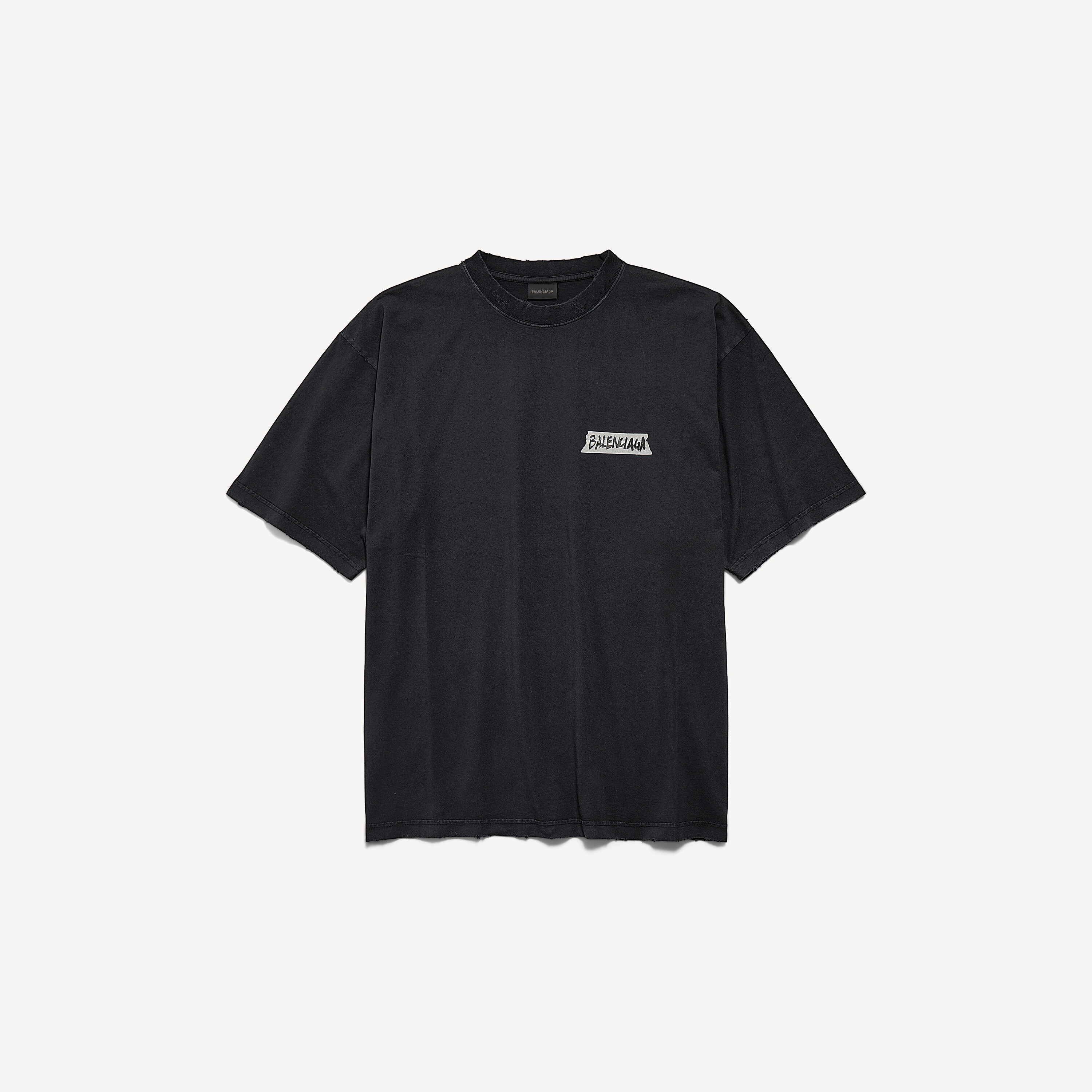 BALENCIAGA クチュール TEE New Tape Type T-shirt Medium Fit in Black | Balenciaga US